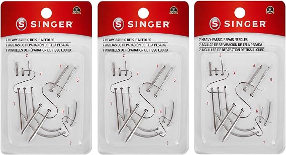 SINGER Heavy Duty Household Hand Needles 7 Count, 3-Pack