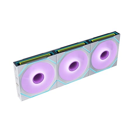 Lian Li UNI Fan SL-INF Flex 120mm Normal Blade Fan-3 Pack-White-12SLIN1F3W
