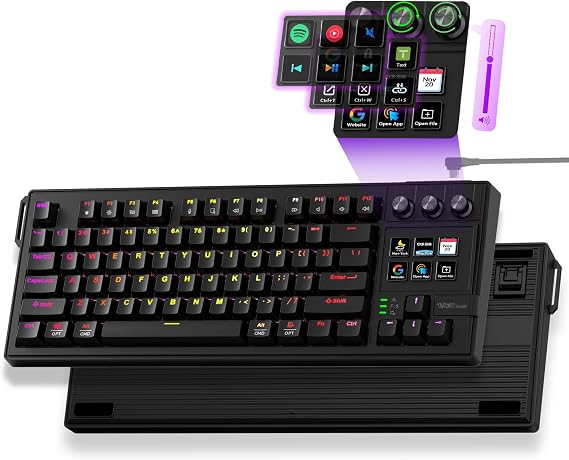 VSD K1 Pro 87Key Macro Mechanical Keyboard with Integrated Streaming Deck