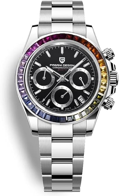 Pagani Design PD1644 Mens Quartz Chronograph Watch VK63 Movement,