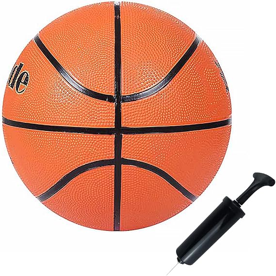 Rubber Basketball Size 3,5 Youth Practice Training Outdoor and Indoor Ball for School Students Boys Girls Sports Game Play Not Official Competition Just for Fun
