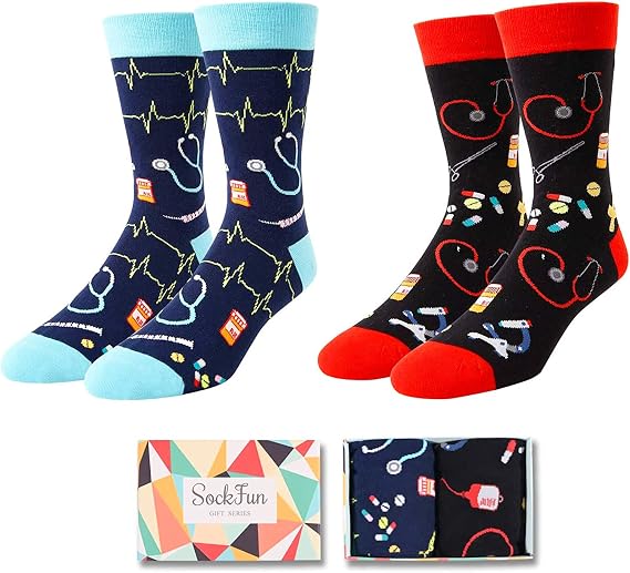 Gifts for Teeth Dentist - Men Funny Dental Teeth Doctor Medical Golf Socks