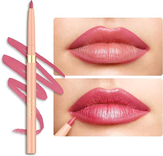 OULAC Matte Pink Lip Liner, Waterproof Lipliner Pencil Lasts 24H +, Highly Pigmented, Smooth Formula, Contour Your Lips, Vegan & Cruelty Free (04) Pink Treat