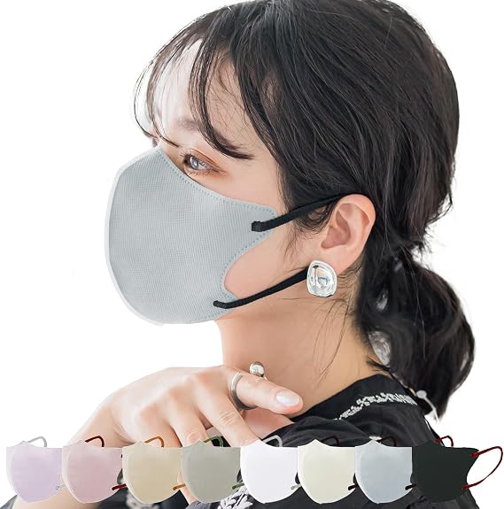Ryohin Ichiki, 5D Mask for Summer, 3-Layer Thin for Easy Breath, 3D Mask, 20 Sheets/60 Mask, Japanese Supervisor, Kaken Tested, Eligible Invoice Issuer 10 Sheets x 2 Packs,  3D Mask, Color Mask, Fits