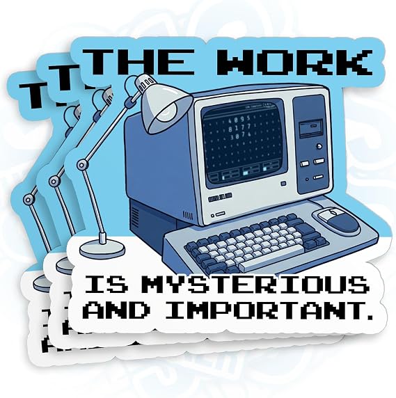 (3Pcs-3") The Work is Mysterious and Important Sticker Funny Sci-Fi TV Show Die-Cut Waterproof Vinyl Stickers for Laptop Water Bottle Phone Kindle Cars Decal Stuff Gifts for Her Him 3 Inches