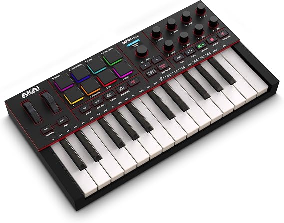 Akai Professional MPK Mini IV 25-Key USB-C MIDI Keyboard Controller, Black