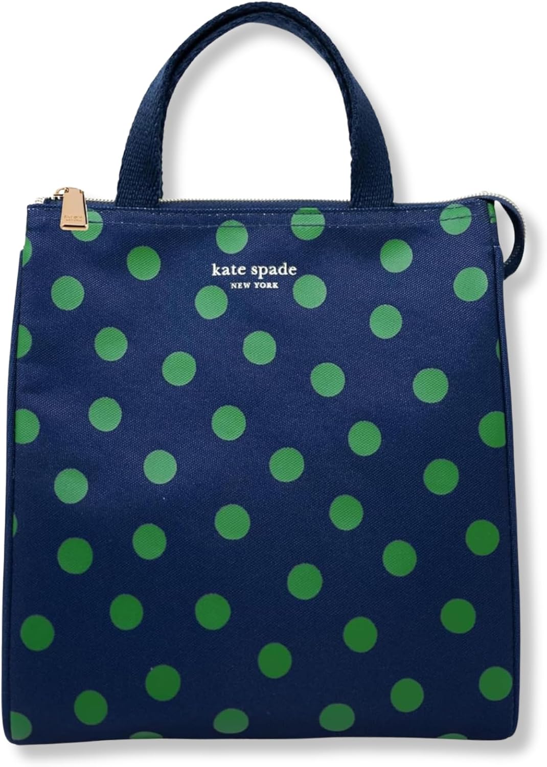 Kate Spade New York Cute Lunch Bag for Women, Large Capacity Lunch Tote, Adult Lunch Box with Silver Thermal Insulated Interior Lining and Storage Pocket Sonnet Dot
