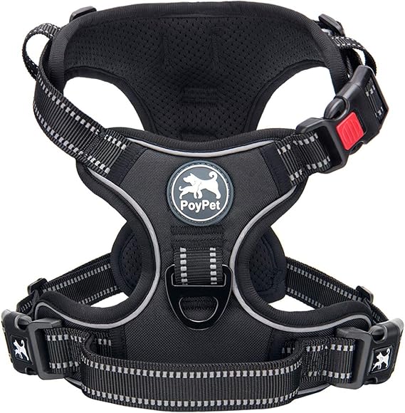 PoyPet No Pull Dog Harness Small with Front Clip & Neck Release Buckle