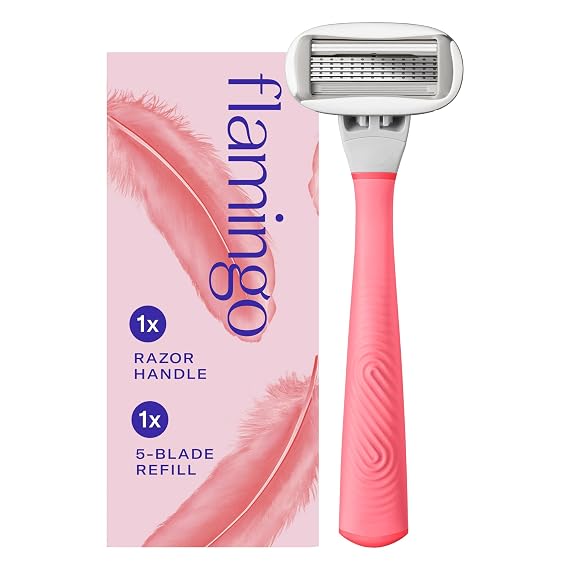 Flamingo Razors for Women - Razor Handle and Blade Refill - Flamingo Pink