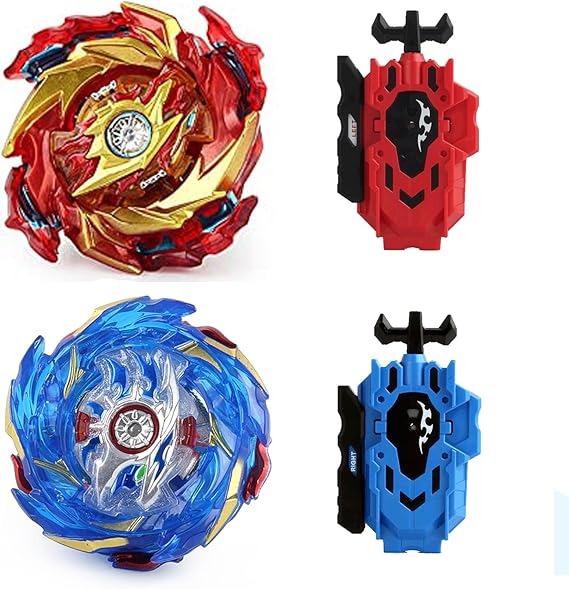 Spinning Top Turbo Set Arena Metal Fusion Battle Spinning Top with Battling Top Launcher Gift (174-1+174-2)