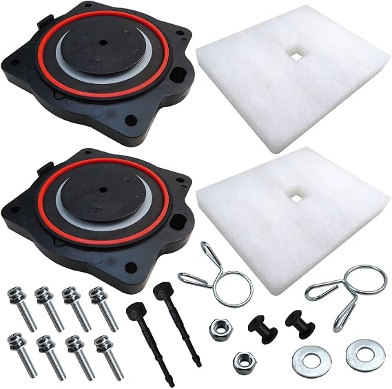 Air Pump Rebuild Complete Kit Replacement for Hiblow HP-80-0117 HP-80-0110 H365, H450, H500, LA500, LAR500, H600 style B