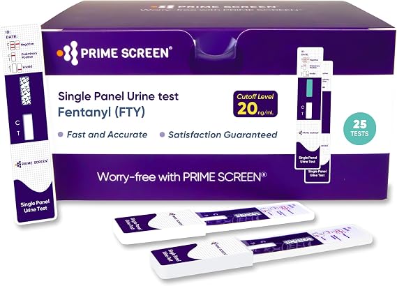 Prime Screen [25 Pack] Fentanyl Urine Test Kit - Dip Card Testing Fentanyl Use - WFTY-114