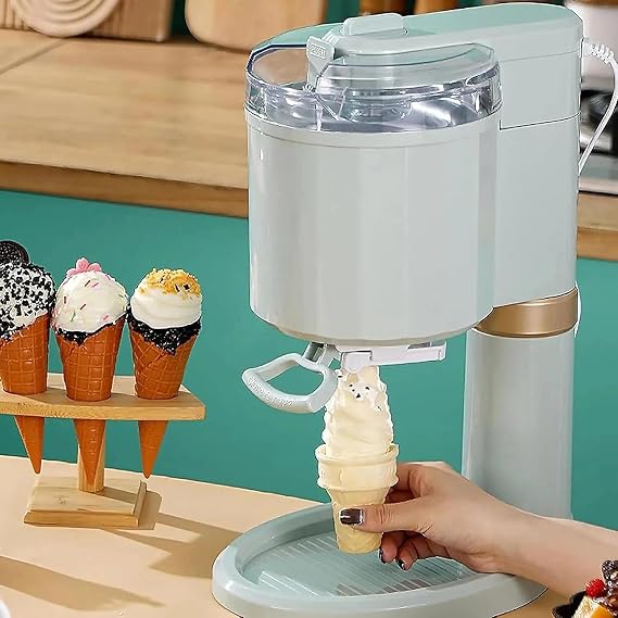 1L Soft Ice Cream Machine for Home, Automatic Mini Ice Cream Maker & Yoghurt Maker, Compact Machine for Bar and Cafe