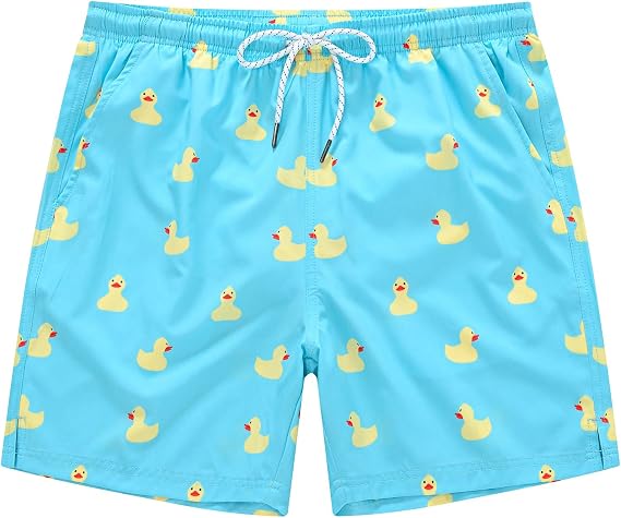 YuKaiChen Men's Swim Trunks Quick Dry Beach Shorts with Mesh Lining