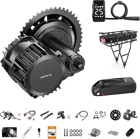 Bafang 1000W Mid Drive Kit :Bafang HD BBS03 Ebike Conversion Kit with VD03 Display,48V/52V 8Fun Electric Bike Conversion Kit for Moutain Road Bike