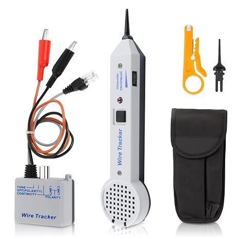 Tone Generator Kit, 200EP Wire Tracer Circuit Tester, Tone Tracing Probe Kit, Accuracy Cable Tester, Line Finder,Inductive Amplifier, Probe Kit with Adjustable Volume for Network Cable Collation