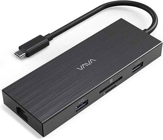 VAVA USB C Hub 8 in 1 USB C Adapter to 4K HDMI, 1Gbps RJ45 Ethernet Port, USB 3.0, SD/TF Card Reader, 100W PD Charging Port for MacBook Pro Air and Type C Windows Laptops