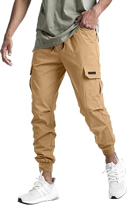 HOTake Mens Lightweight Joggers 4 Way Stretch Quick Dry Sweatpants with Pockets Cargo Joggers for Men Slim Fit