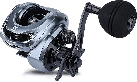 Sougayilang Baitcasting Fishing Reel High Speed Baitcaster with 9+1 Ball Bearings, Gear Ratio 8.0:1, Magnetic Brake System Power Handle Casting Reels