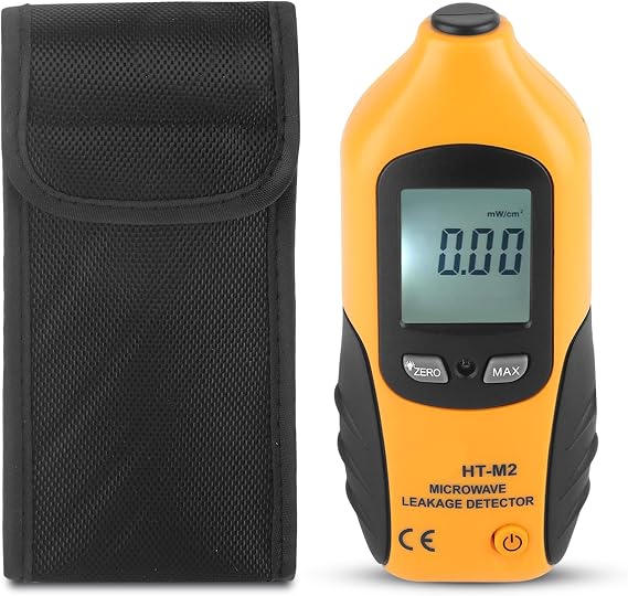 Microwave Detector, Digital LCD Display Microwave Leak Detector, Built in Alarm Function, HT-M2 EMF Meter for Home Microwave Oven Testing (Battery Not Included