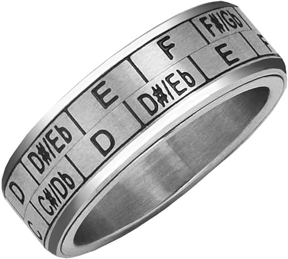 Musicians Transposition Spinner Ring - US Size 12