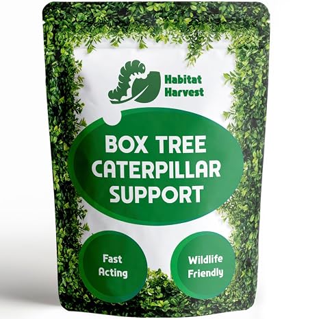 Box Tree caterpillar support, Fast acting buxus treatment, Formula Safe for Bees, Birds & Pets, 50g Treats up to 300m², Fast Acting, Aids Recovery