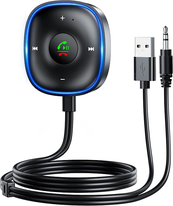 2026 New & Aux Bluetooth Receiver Bluetooth Receiver, Dual Connection, Plug & Play, Bluetooth Receiver, Microphone, Noise Cancelling, Bluetooth 5.3, Aux Reception, Car Stereo Bar, Home Stereo, Music Streaming, Hands-free Calling, TELEC Certified