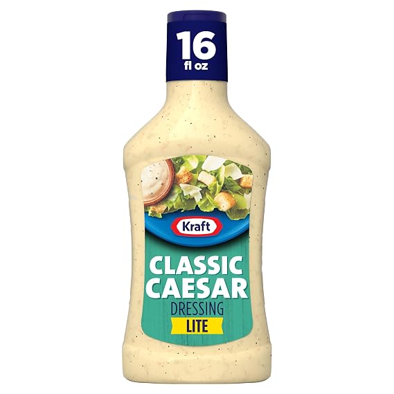Kraft Lite Dressing, Classic Caesar, 16 fl oz Bottle