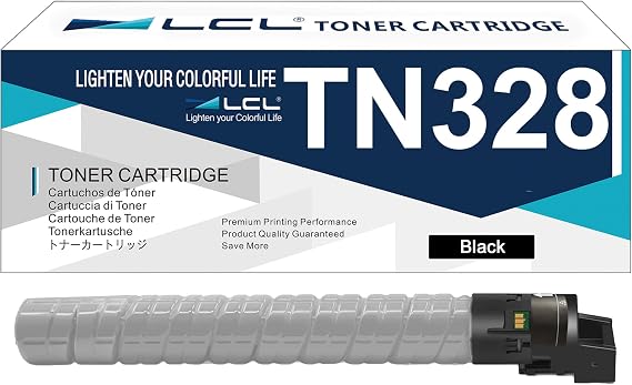 LCL Compatible Toner Cartridge Replacement for Konica Minolta TN328 TN-328 TN328K TN-328K AV8150 High Yield Bizhub C250I Bizhub C300I Bizhub C360I Bizhub C7130I (1-Pack Black)
