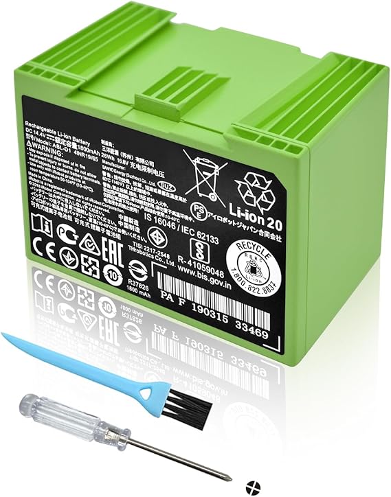 ABL-D1 4INR19/65 Battery for iRobot Roomba e and i Series i3 3150 i3+ 3550 i4 4150 i4+ 4550 i6 i7 i7+ 7150 7550 5150 e5150 e515020 e5152 e5154 e5158 e5 e6 e6198 e619820 i7158 i7550 i7558 14.4V 1800mAh