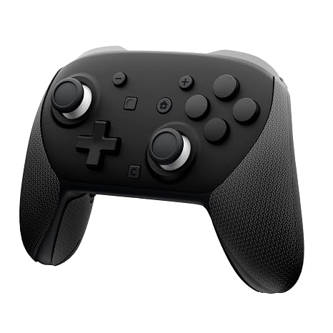 playvital for Nintendo Switch 2 Pro Controller Grip - Anti-Slip PU Grip Skin with Silicone Back Button Cover for Switch 2 Pro Controller Accessories, Sweat-Absorbent - Hexagonal Textured Black