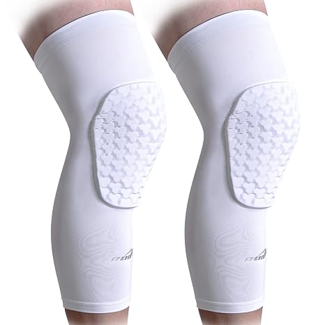 COOLOMG Basketball Knee Pads for Football Volleyball Sports Youth&Adult | Boys Girls Protective Padded Knee Compression Sleeves