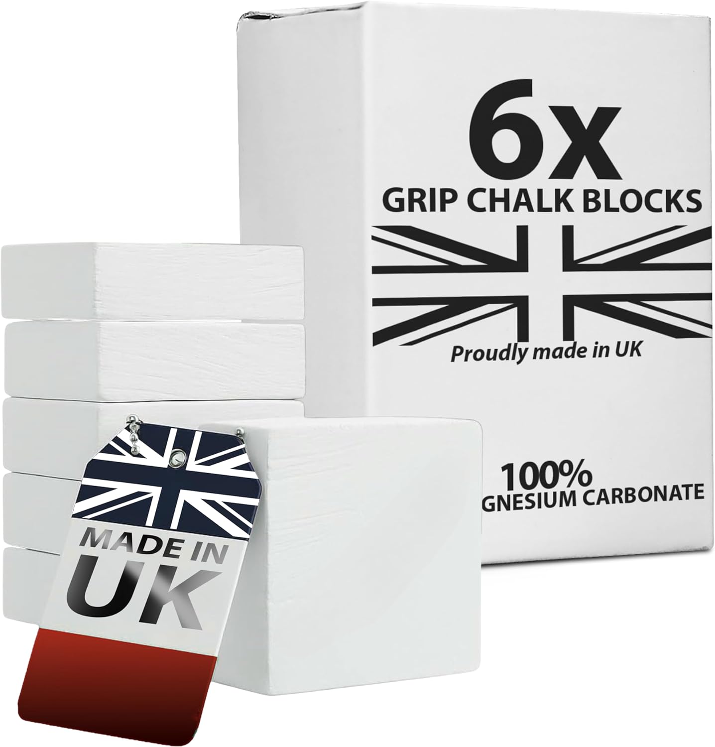 Senshi Grip Chalk Block, Magnesium Carbonate Sports Hand Chalk For Gymnastics, Rock Climbing, Power Lifting, Weight Lifting & More, Long Lasting Grip, Made In UK