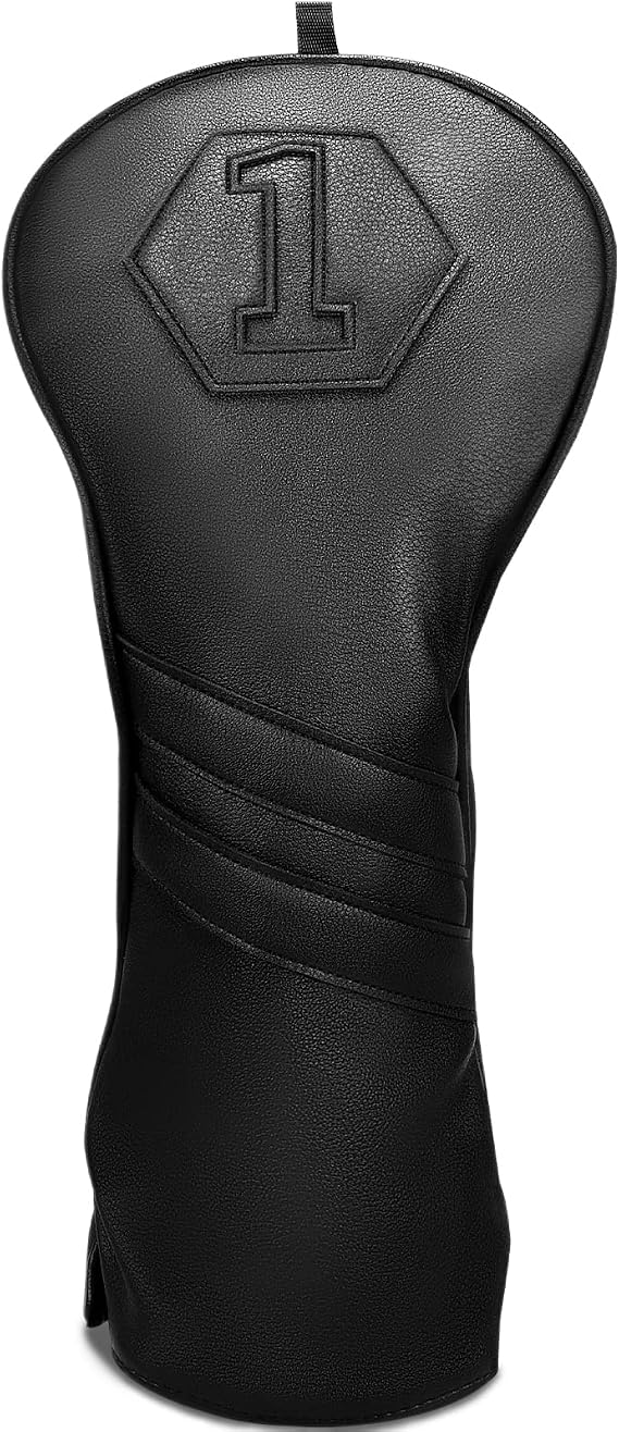 Golf Club Head Covers for Woods and Drivers, Premium Golf Headcovers Set Fit Most Clubs Simple Striped 1PC or 3PCS, Customizable