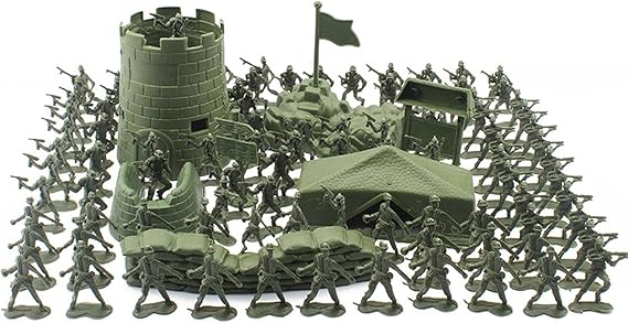 Army Action Figure Set | Rich Army Men Toy Set | Soldier Action Figures Pretend Play with Tank Toy, Helicopter Toy, Toy Soldiers for Boys Girls Tndb