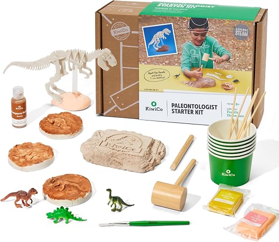 KiwiCo Dinosaur Fossil Dig Kit - Paleontology Science Skeleton Toy, Ages 6+