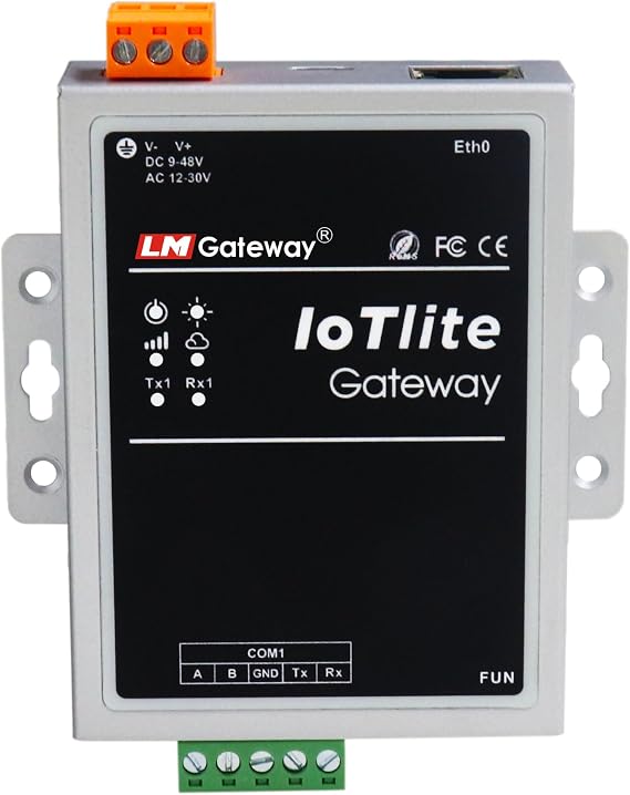 LM Gateway 101- IoTLite IoT Data to the Cloud,Support for Modbus, BACnet, OPC UA, IEC 104, MQTT Protocols,RS485& LAN