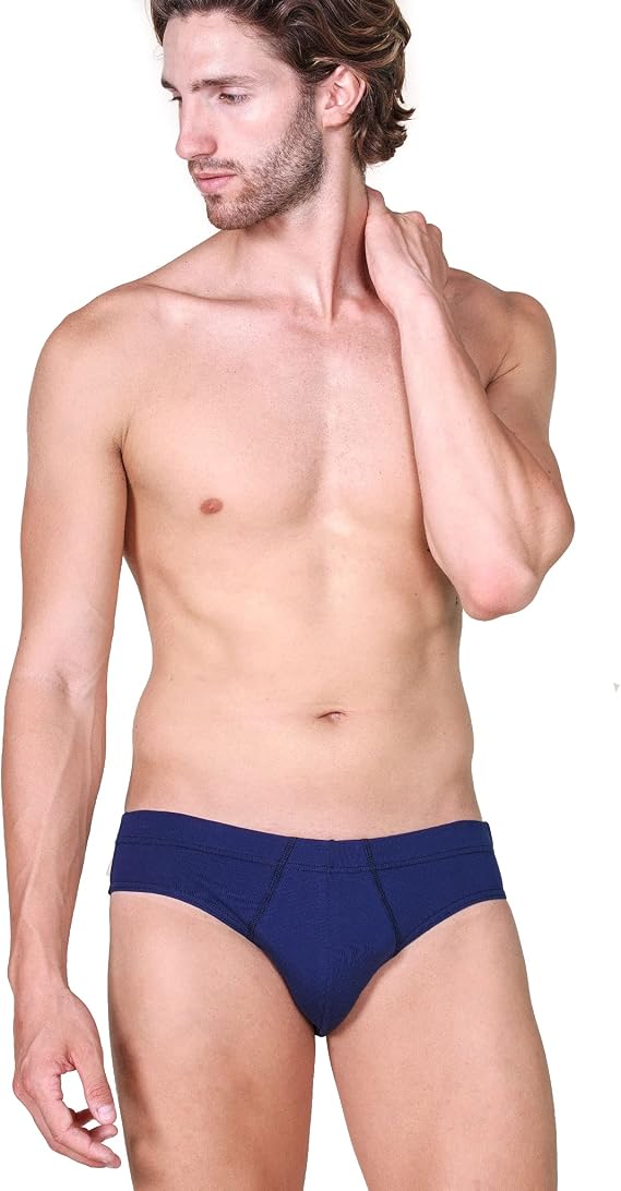 free spirit BASIC COTTON Premium Quality Italian Underwear Cotton Men's Slips Briefs Without Fly. Proudly Made in Italy.