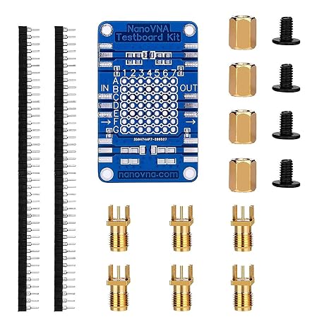AURSINC NanoVNA Testboard Kit, Test Demo Set Tool Compatible with DIP Quickly Assemble a Simple RF Circuit and Evaluate Performance on NanoVNA H H4 Antenna Analyzer