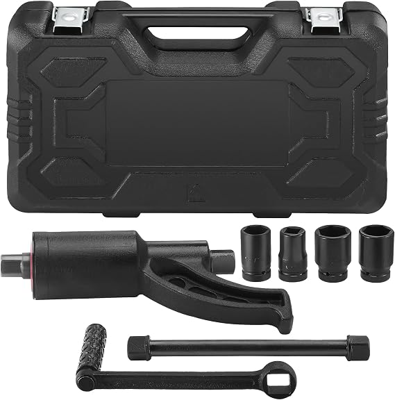 VEVOR Torque Multiplier, Heavy Duty Torque Multiplier Wrench Set, 1 Inch Drive Lug Nut Wrench Torque Multiplier, 1:58 4800N.m Lug Nut Remover, with 4 Sockets and Storage Case for Truck Trailer RV
