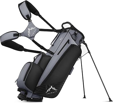 uniHimal 8-Way Golf Stand Bag, Lightweight Walking Golf Bag with Full-Length Dividers, Cooler Pocket and Rain Hood, for Men Women