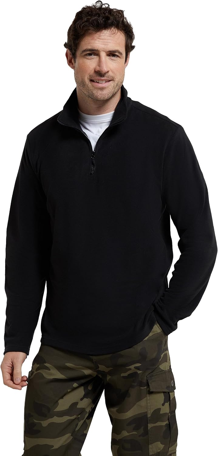 Mountain Warehouse Camber II Mens Half-Zip Fleece - Lightweight & Quick Dry Microfleece - Autumn, Winter, Outdoors