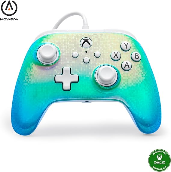 PowerA Advantage Wired Controller for Xbox Series X|S - Disco Ball, gamepad, wired video game controller, gaming controller, USB-C, Works with Xbox One, Officially Licensed