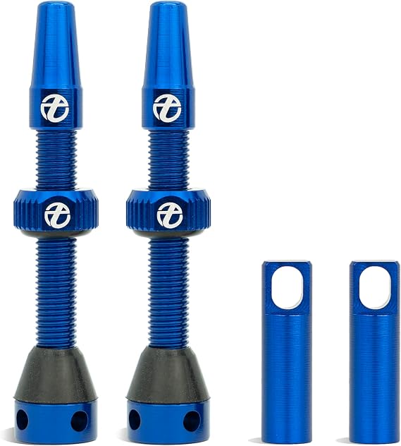 Thinvik Presta Tubeless Valve Stem 44/48/65/70/85mm,Super Light Alloy Presta Tubeless Valve Stem Kit for Tubeless Tires-2 Tubeless Valve Stem (with Aluminum Alloy Valve Cap) + Valve Core Removal Tool