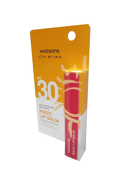 3 packs of Watsons Daily Protection Sunscreen Magic Lip Balm for effective covage. heat protection SPF30 PA+++ (1.7g./ pack)...