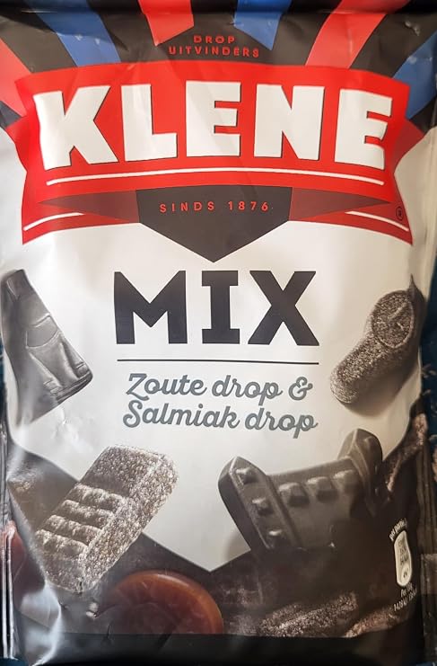 Klene Licorice | Salty Licorice Mix | Dutch drop Mix of Licorice and Salmiak| Dutch Liquorice |Klene Liquorice | Bag of 270g