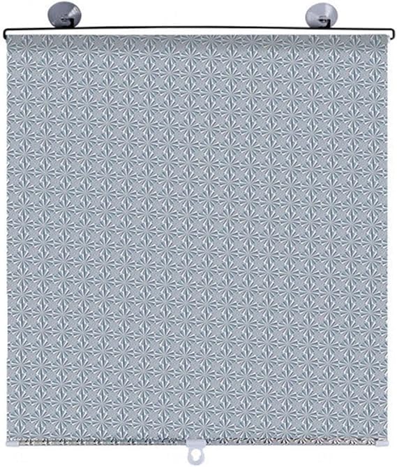 Retractable Blackout Roller Shade,Window Roller Blind with Suction Cups,Portable Window Shade,No Drilling,Sun Protection Curtain,for Car,Indoor,Silver-68125cm(26.8 * 49.2in)
