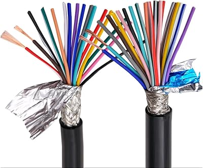 Multi-core Shielded Cable RVVP24AWG 0.2mm2 3 4 5 6 8 10 12 14 16 20 24-core Anti-Interference Control Signal line Size : 2 cores 5 Meters, JSHCN123456