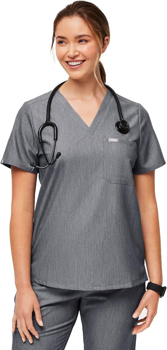 FIGS Womens Graphite Catarina Scrub TopTM