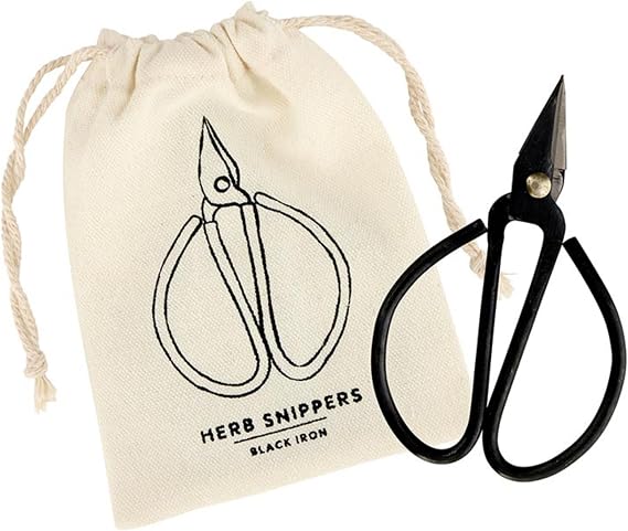 Santa Barbara Design Studio Kitchen Herb Shears Garden Scissors Herb Snipper, 5" Long, Black